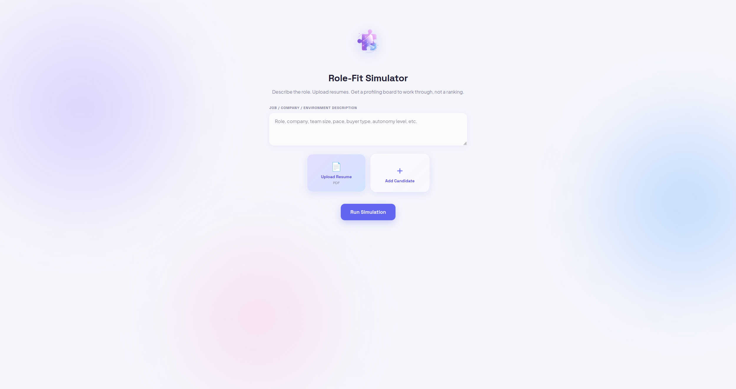 RecruiterAI landing page
